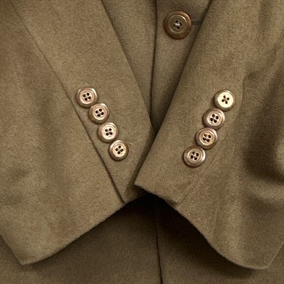 Chaps Ralph Lauren Blazer Jacket 40T Sport Coat Microfiber Green Academia Career - Picture 5 of 16